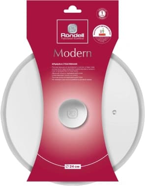 Крышка Rondell Modern RDA-1738 d=24см крыш.прозрачный руч.стальная - фото 2