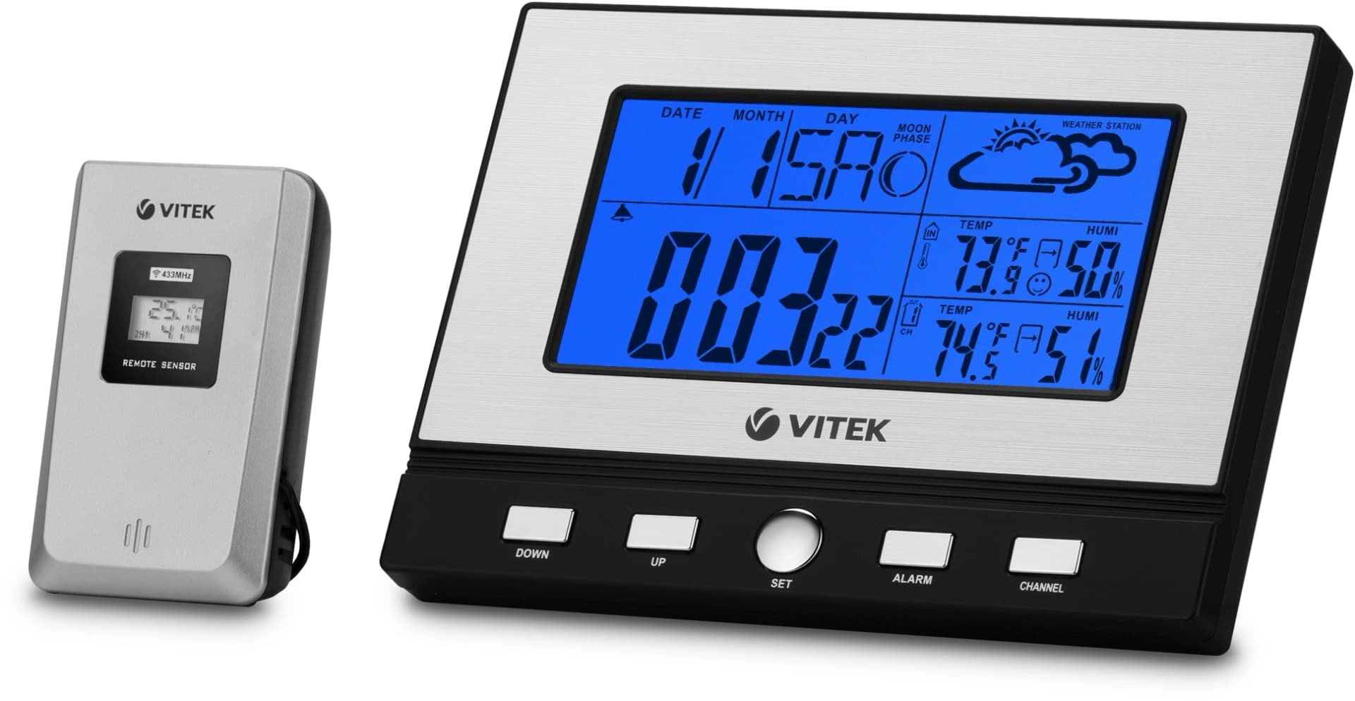 Погодная станция Vitek VT-3533 серебристый