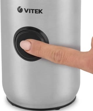 Кофемолка Vitek VT-7123 150Вт сист.помол.:ротац.нож вместим.:50гр стальной - фото 5