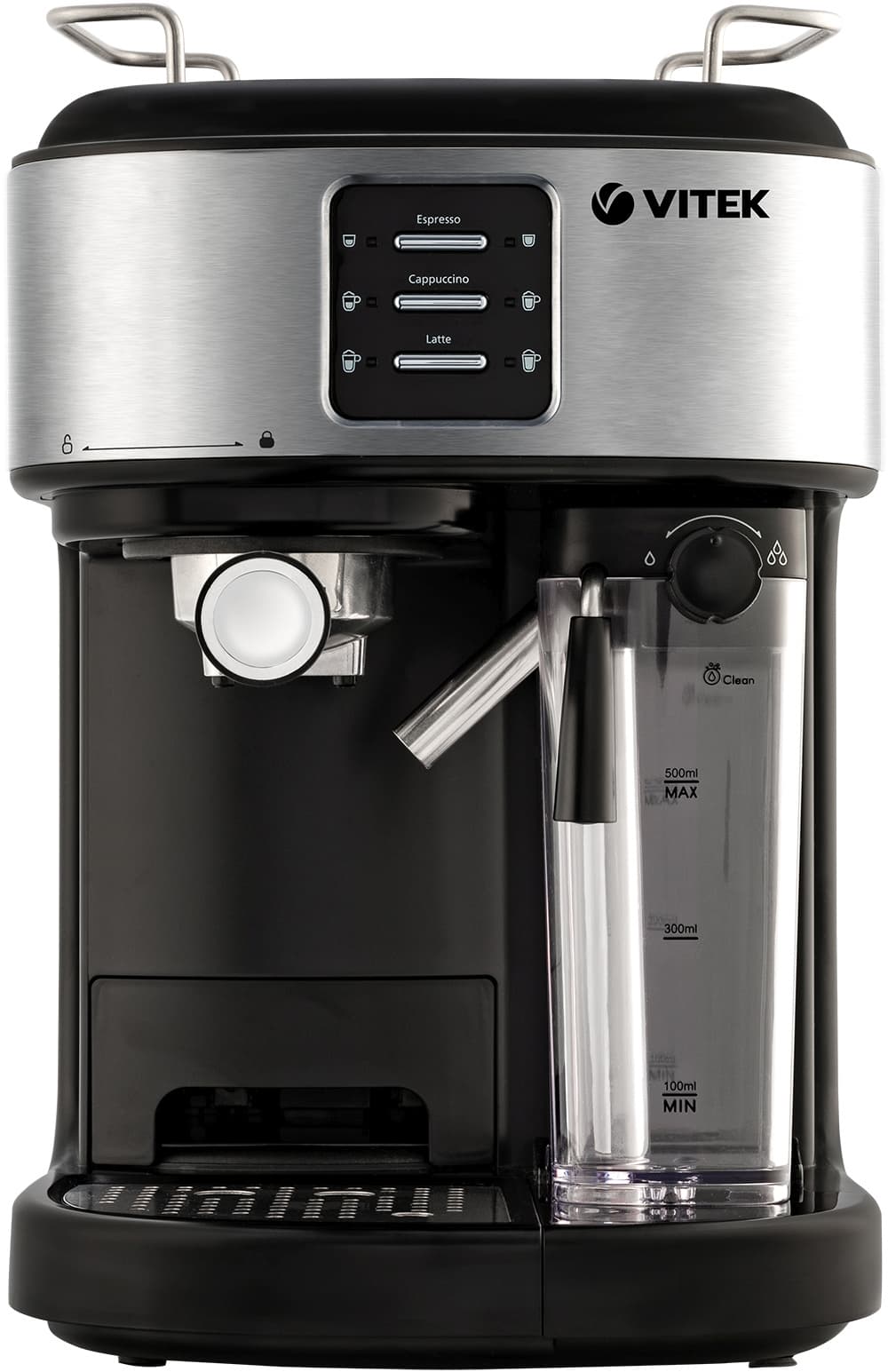 Кофеварка рожковая Vitek Metropolis VT-8489 1250Вт серый/черный