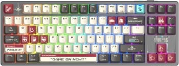 Клавиатура A4Tech WS87 механическая серый/красный USB беспроводная BT/Radio for gamer LED - фото 2