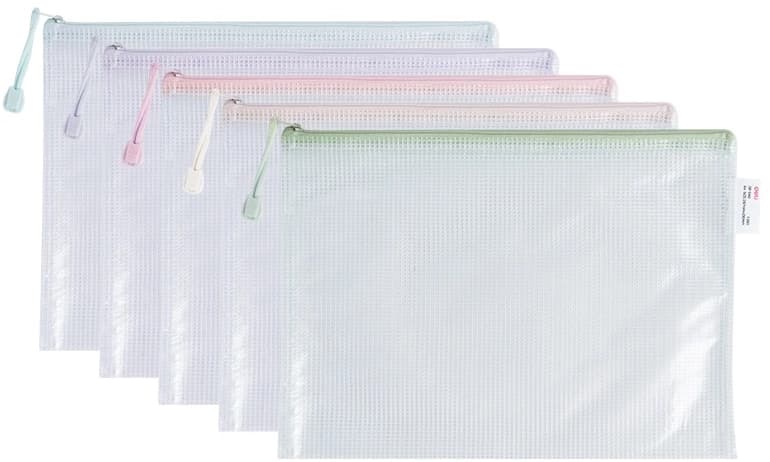 Папка на молнии Deli Colorful EF280 A4 ПВХ 0.23мм ассорти цвет молнии ассорти