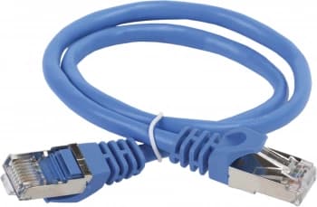 Патч-корд ITK PC03-C5EFL-1M F/FTP RJ-45 вил.-вилка RJ-45 кат.5E 1м синий LSZH - фото 2