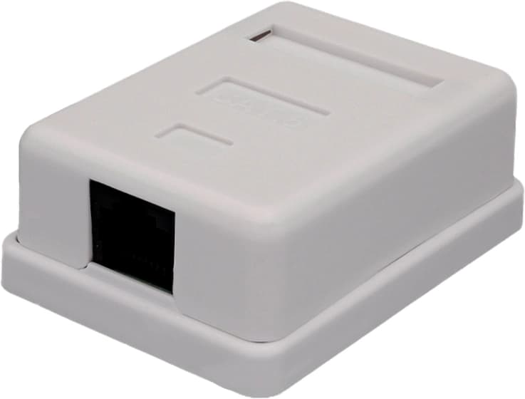 Розетка Suprlan 10-0355-1 наклад. RJ45 1 кат.6 UTP бел.