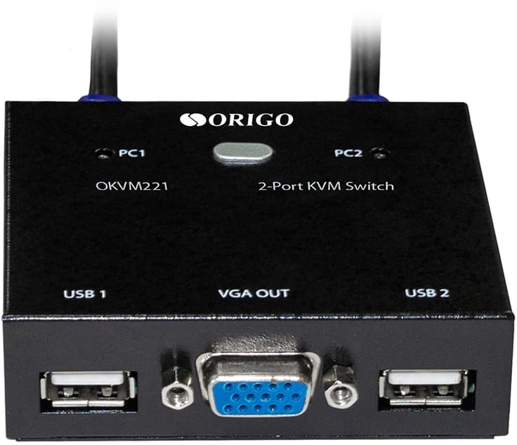 Переключатель KVM Origo OKVM221 2xPC port (OKVM221/A1A) - фото 4