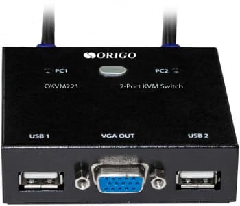 Переключатель KVM Origo OKVM221 2xPC port (OKVM221/A1A) - фото 5