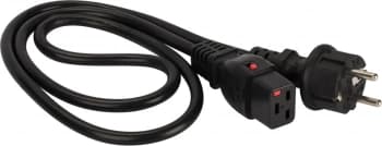 Шнур питания Lanmaster LAN-PP19L/SH-0.5-BK C19-Schuko проводник.:3x1.5мм2 0.5м 220В 16А черный - фото 2