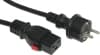 Шнур питания Lanmaster LAN-PP19L/SH-1.0-BK C19-Schuko проводник.:3x1.5мм2 1м 220В 16А черный - фото 3