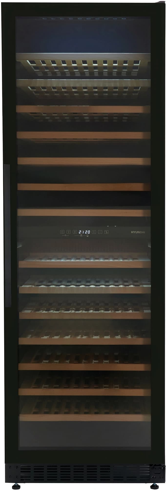 Винный шкаф Hyundai HBWC 1765 DC 1-нокамерн. черный
