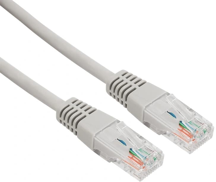 Патч-корд Rexant 18-8007 UTP RJ-45 вил.-вилка RJ-45 кат.5E 5м серый LSZH - фото 1