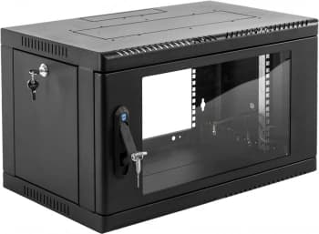 Шкаф коммутационный ЦМО (ШРН-9.650-9005) настенный 9U 600x658мм пер.дв.стекл 200кг черный 600мм 22кг 180град. 479мм IP20 металл - фото 2