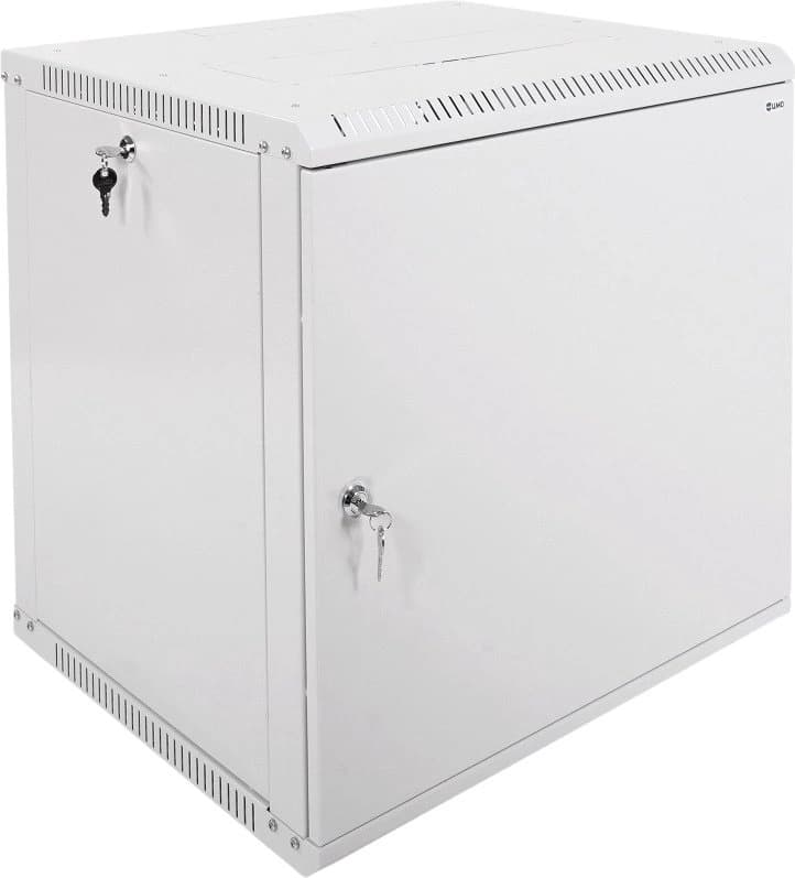 Шкаф коммутационный ЦМО (ШРН-12.500.1) настенный 12U 600x529мм пер.дв.стал.лист 200кг серый 470мм 18кг 180град. 612мм металл - фото 1