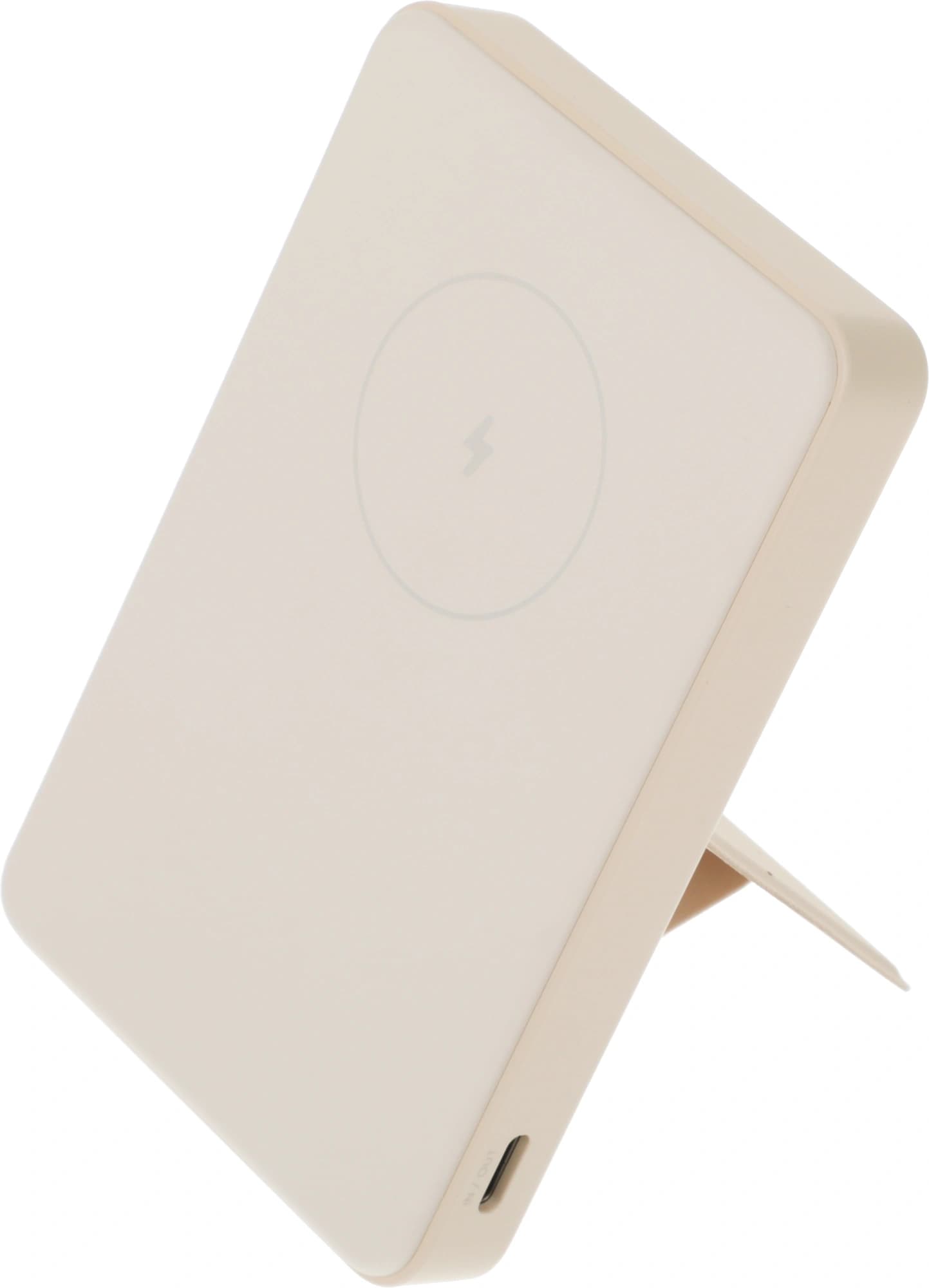 Мобильный аккумулятор Xiaomi BHR9074GL 6000mAh Qi 15W 2.4A USB-C беспров.зар. бежевый - фото 3