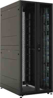 Шкаф серверный ЦМО (ШТК-СП-42.8.12-88АА-9005) напольный 42U 800x1200мм пер.дв.перфор.2ств. 2 бок.пан. задн.дв.перфор.2-хст. направл.под винты 1350кг черный 883мм 174кг 120град. 1950мм IP20 сталь - фото 2