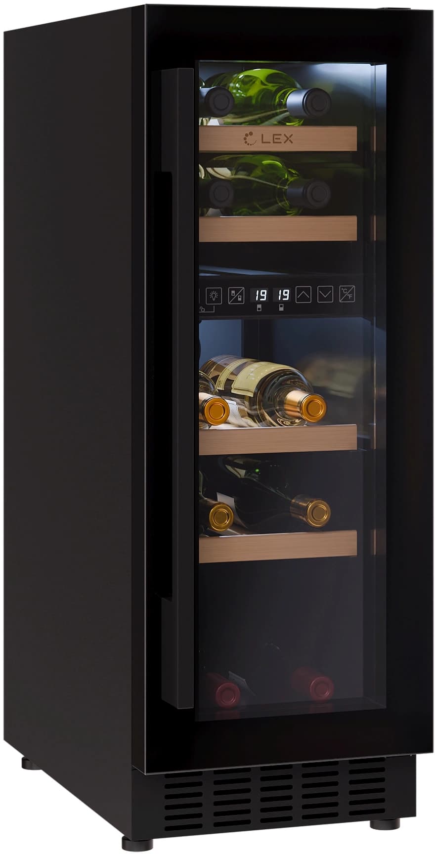 Винный шкаф Lex LWD3017BL dual zone 1-нокамерн. черный - фото 4