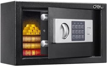 Сейф мебельный Deli Nello ET520 встраиваемый 200x310x200мм электронный/ключевой - фото 2