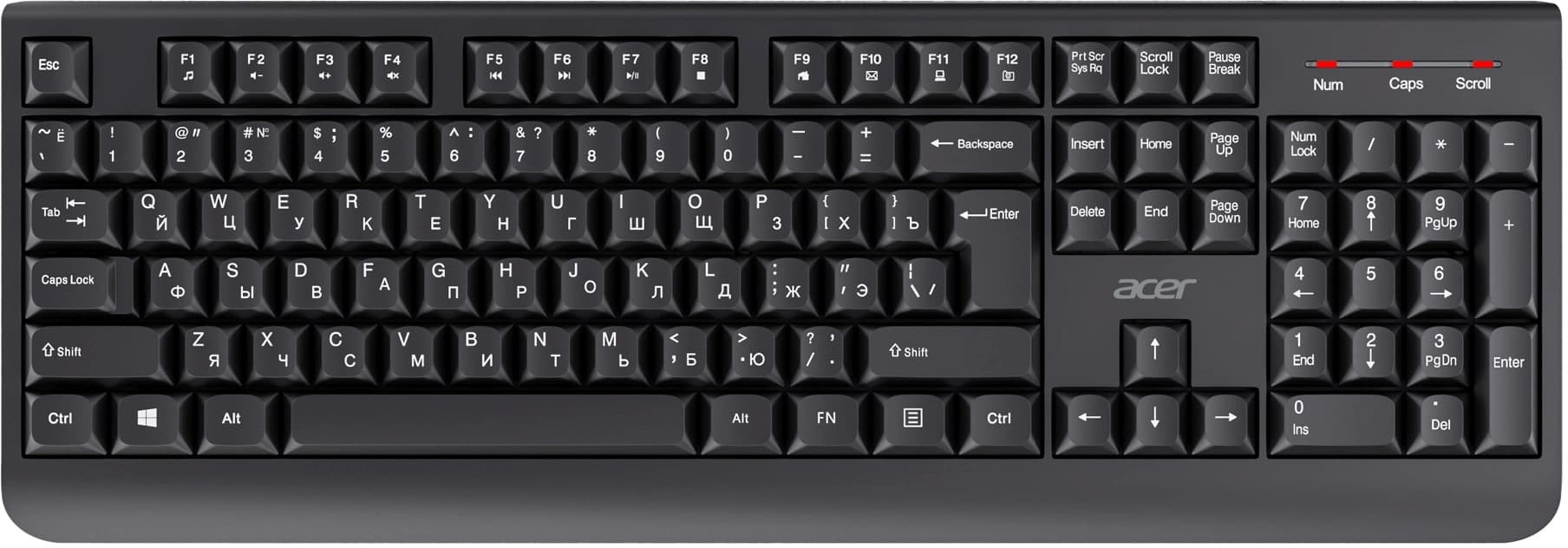 Клавиатура + мышь Acer OCC401 клав:черный мышь:черный USB беспроводная Multimedia (ZL.ACCCC.016) - фото 4