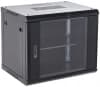 Шкаф коммутационный Rexant (04-1266-112) настенный 12U 600x600мм пер.дв.стекл металл 2 бок.пан. направл.под винты 60кг черный 19кг 230град. 635мм IP20 сталь - фото 3