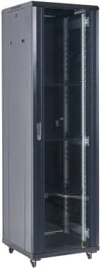 Шкаф серверный Rexant (04-4288-212) напольный 42U 800x800мм пер.дв.стекл металл 2 бок.пан. направл.под винты 800кг черный 116кг 230град. 2054мм IP20 сталь - фото 2