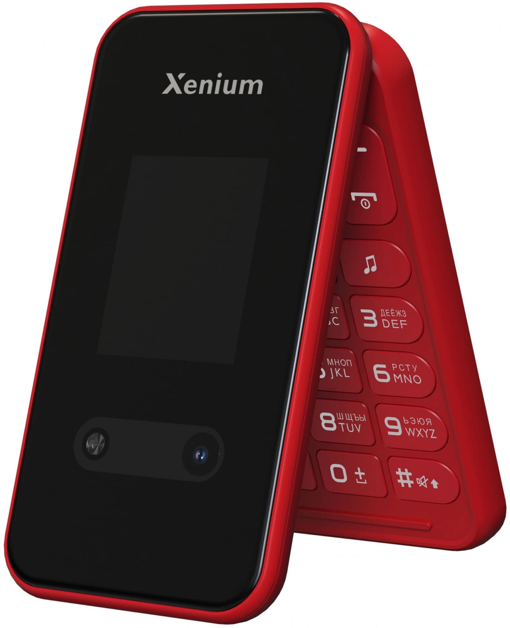 Мобильный телефон Xenium X680 красный раскладной 2Sim 2.8" 240x320 Nucleus 0.3Mpix GSM900/1800 MP3 FM microSD max32Gb - фото 4