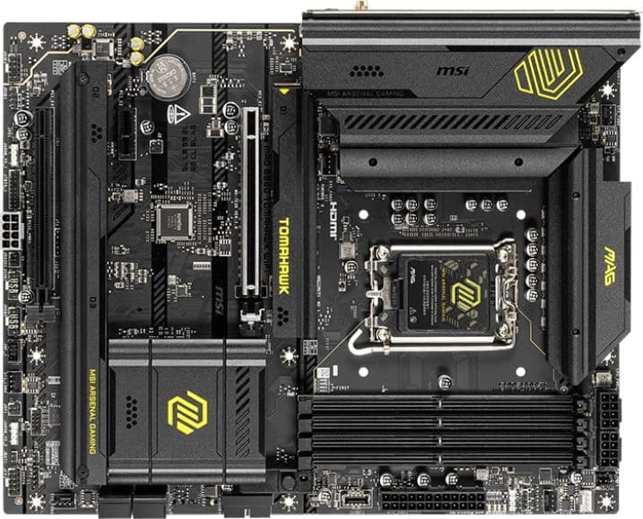 Материнская плата MSI MAG B860 TOMAHAWK WIFI Soc-1851 Intel B860 4xDDR5 ATX AC`97 8ch(7.1) 5Gigabit RAID+HDMI+DP