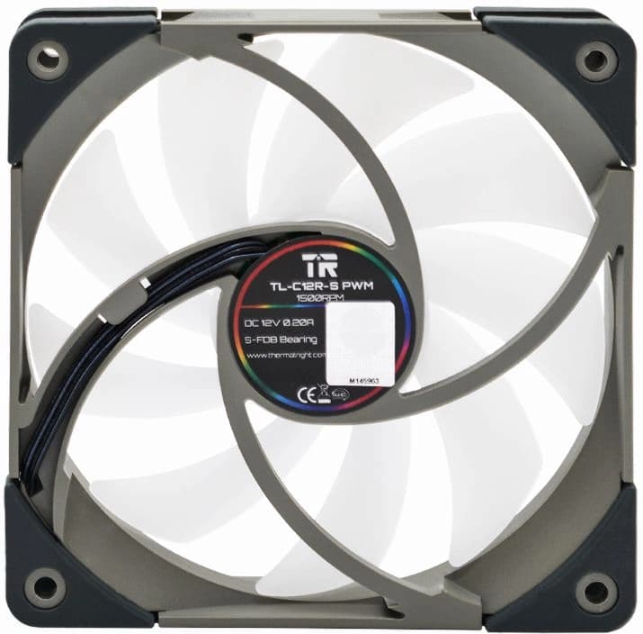 Вентилятор для корпуса Thermalright TL-C12R-S Reverse ARGB 120х120x25 черный 4-pin 25.6дБ Ret