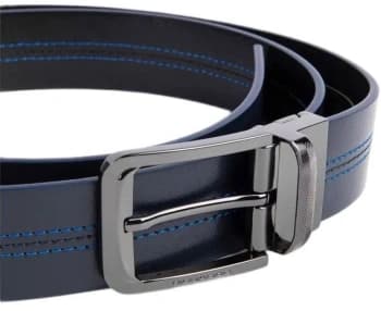 Ремень мужской Piquadro Blue Square CU6742B2/BLUN 125х3.5см синий/черный натур.кожа - фото 5