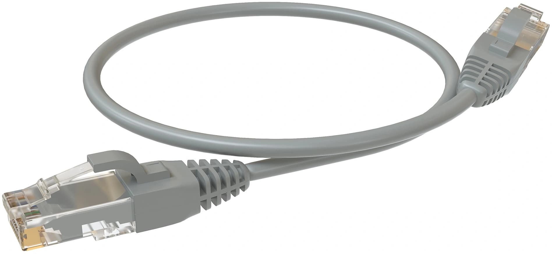 Патч-корд Sysmatrix PC 4545.5EU26.03LSZHGY U/UTP RJ-45 вил.-вилка RJ-45 кат.5E 0.3м серый LSZH - фото 1