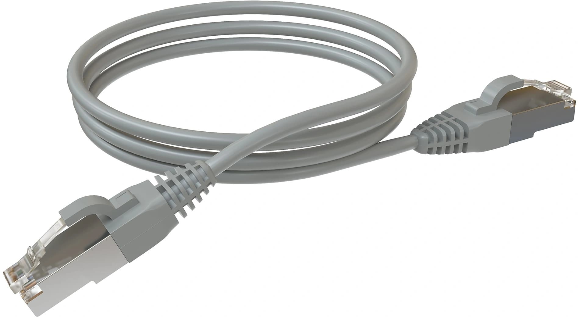 Патч-корд Sysmatrix PC 4545.5ES26.2LSZHGY F/UTP RJ-45 вил.-вилка RJ-45 кат.5E 2м серый LSZH - фото 1