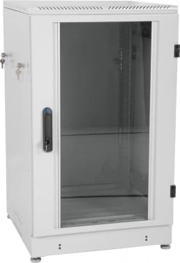 Шкаф коммутационный ЦМО (ШТК-М-24.6.6-1ААА) напольный 24U 600x600мм пер.дв.стекл 2 бок.пан. 700кг серый 455мм 60кг 180град. 1245мм IP20 металл - фото 2