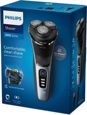 Бритва роторная Philips S3243/12 реж.эл.:3 питан.:аккум. голубой/серебристый - фото 5