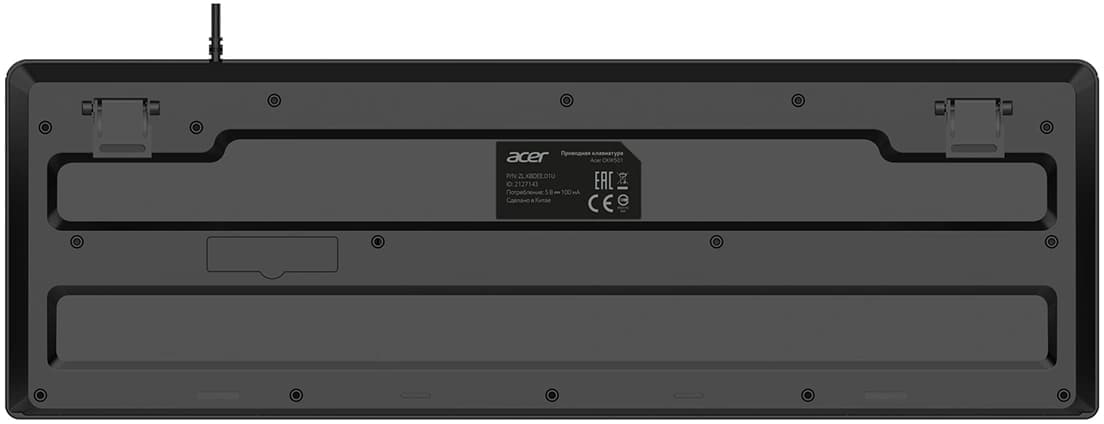Клавиатура Acer OKW501 черный USB Multimedia (ZL.KBDEE.01U) кабель 1.8м - фото 4