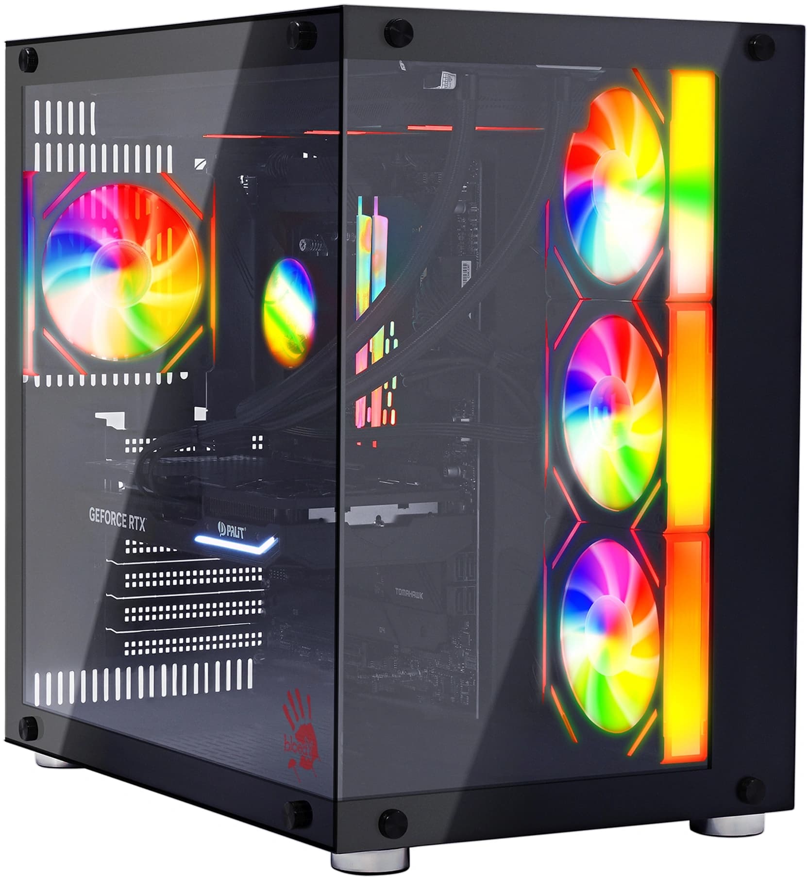 ПК Bloody BD-PC CZ79C3 MT i5 14600KF (3.5) 32Gb SSD1Tb RTX5070 12Gb Windows 11 Home 64 2.5xGbitEth WiFi BT 850W черный (RUS) (2129071) - фото 4