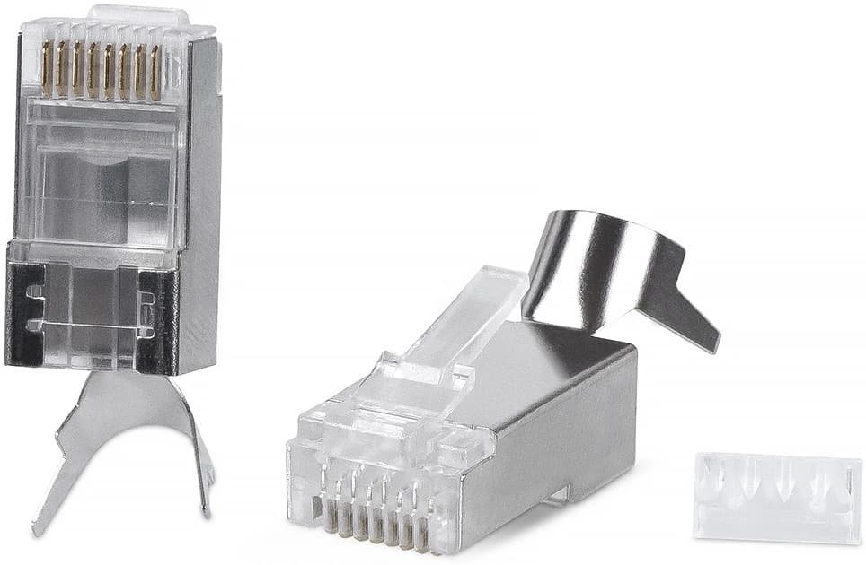 Коннектор Cabeus (8P8C-SH-C6(1.35)-TWP) FTP кат.6 RJ45 серебристый