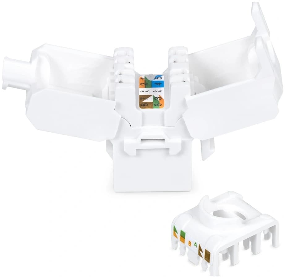 Модуль Cabeus KJ-RJ45-CAT.5E-180-TOOLLESS информ. Keystone RJ45 кат.5E бел.