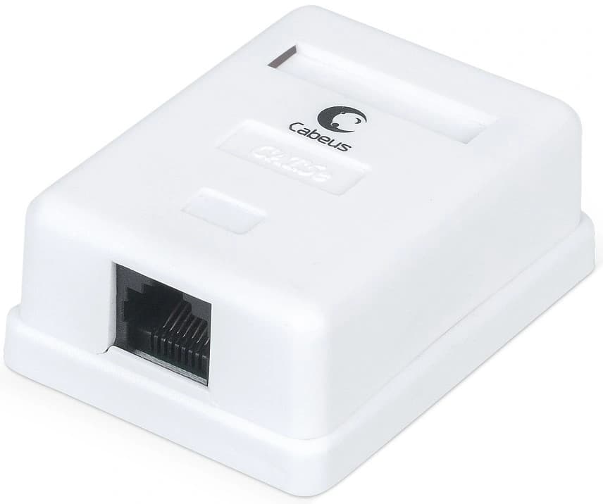 Розетка Cabeus WS-8P8C-CAT.5E-1 комп. Dual IDC кат.5E UTP бел. - фото 4