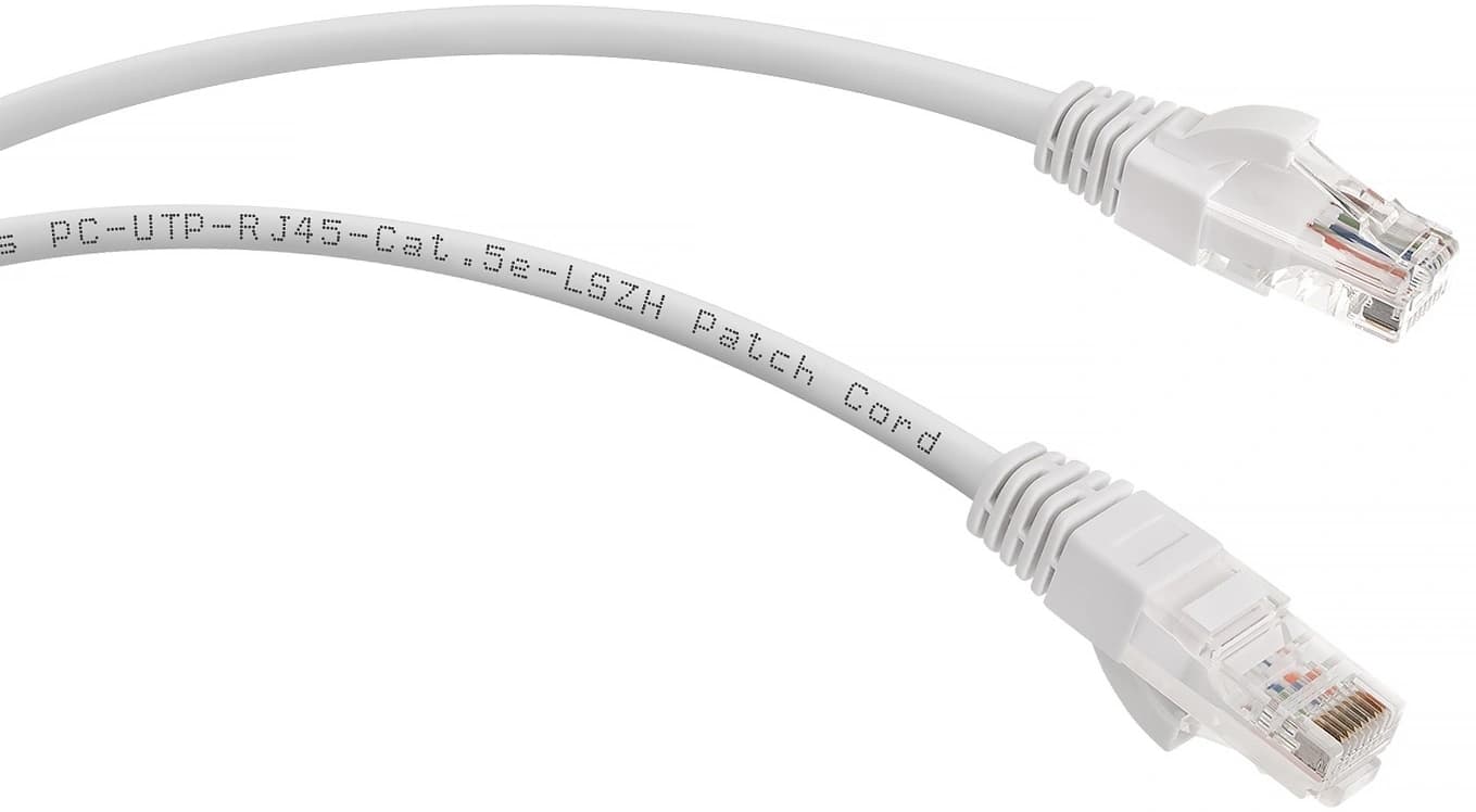 Патч-корд Cabeus PC-UTP-RJ45-CAT.5E-1M-WH-LSZH U/UTP RJ-45 вил.-вилка RJ-45 кат.5E 1м белый LSZH - фото 4