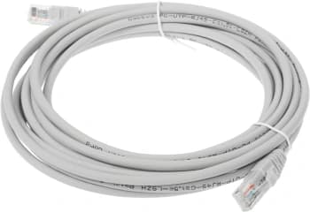 Патч-корд Cabeus PC-UTP-RJ45-CAT.5E-5M-LSZH U/UTP RJ-45 вил.-вилка RJ-45 кат.5E 5м серый LSZH - фото 5