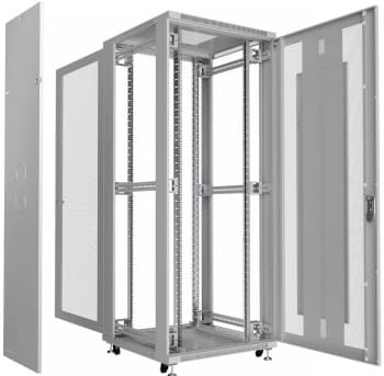 Шкаф серверный Cabeus (ND-05C-42U80/100) напольный 42U 800x1000мм пер.дв.перфор. задн.дв.перфор. 800кг серый 900мм 132кг 220град. 2055мм IP20 сталь - фото 2
