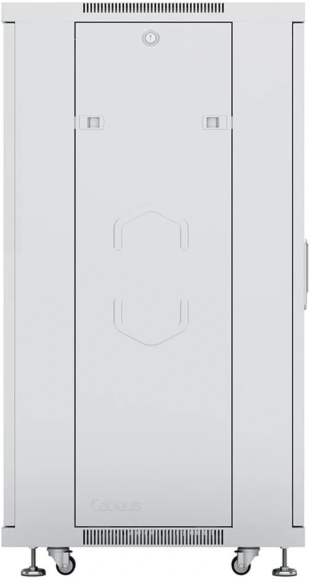Шкаф коммутационный Cabeus (SH-05C-12U60/60) напольный 12U 600x600мм пер.дв.стекл металл 800кг серый 500мм 730мм IP20 сталь - фото 4
