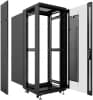 Шкаф коммутационный Cabeus (SH-05C-18U60/60-BK) напольный 12U 600x600мм пер.дв.стекл металл 800кг черный 500мм 220град. 988мм IP20 сталь - фото 3