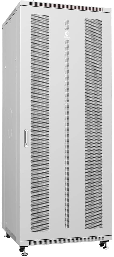 Шкаф коммутационный Cabeus (ND-05C-42U80/80) напольный 42U 800x800мм пер.дв.перфор. задн.дв.перфор. 800кг серый 700мм 104.6кг 220град. 2055мм IP20 сталь - фото 4