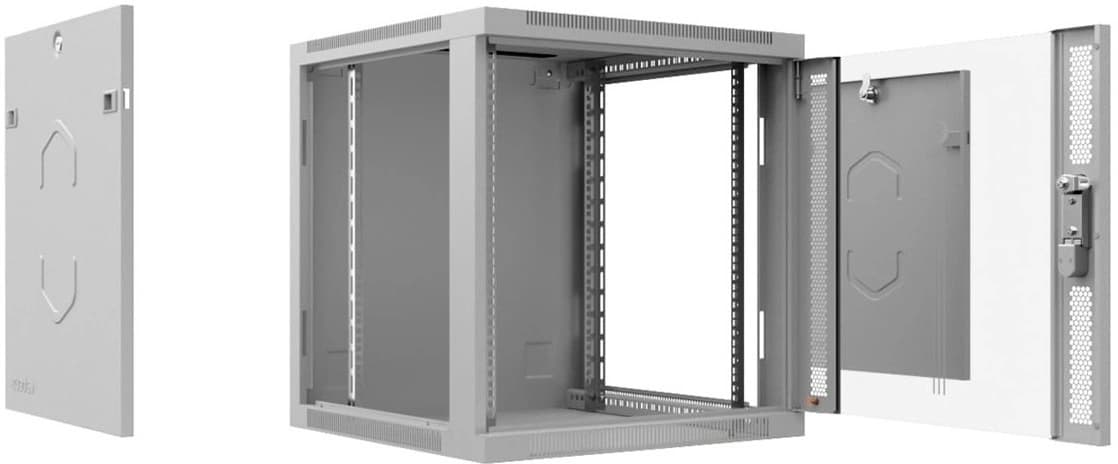Шкаф коммутационный Cabeus (SH-05F-9U60/60) настенный 9U 600x600мм пер.дв.стекл 60кг серый 540мм 20кг 501мм IP20 сталь - фото 1