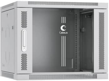 Шкаф коммутационный Cabeus (SH-05F-9U60/35) настенный 9U 600x350мм пер.дв.стекл 60кг серый 290мм 17кг 501мм IP20 сталь - фото 5