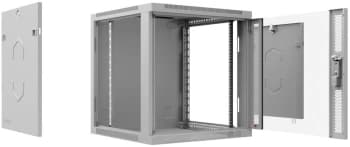 Шкаф коммутационный Cabeus (SH-05F-9U60/35) настенный 9U 600x350мм пер.дв.стекл 60кг серый 290мм 17кг 501мм IP20 сталь - фото 2