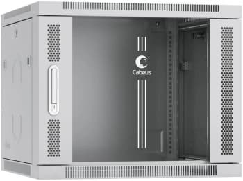 Шкаф коммутационный Cabeus (SH-05F-9U60/45) настенный 9U 600x450мм пер.дв.стекл 60кг серый 390мм 20кг 501мм IP20 сталь - фото 5