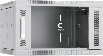 Шкаф коммутационный Cabeus (SH-05F-6U60/45) настенный 6U 600x450мм пер.дв.стекл 60кг серый 390мм 16кг 368мм IP20 сталь - фото 5