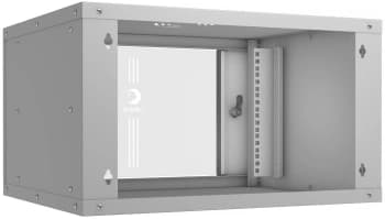 Шкаф коммутационный Cabeus (WSC-05D-6U55/45) настенный 6U 550x450мм пер.дв.стекл 30кг серый 390мм 11кг 220град. 320мм IP20 сталь - фото 2