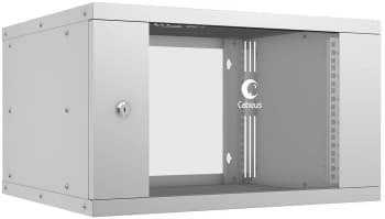 Шкаф коммутационный Cabeus (WSC-05D-6U55/45) настенный 6U 550x450мм пер.дв.стекл 30кг серый 390мм 11кг 220град. 320мм IP20 сталь - фото 5