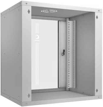 Шкаф коммутационный Cabeus (WSC-05D-12U55/45) настенный 12U 550x450мм пер.дв.стекл 30кг серый 340мм 17кг 220град. 590мм IP20 сталь - фото 2